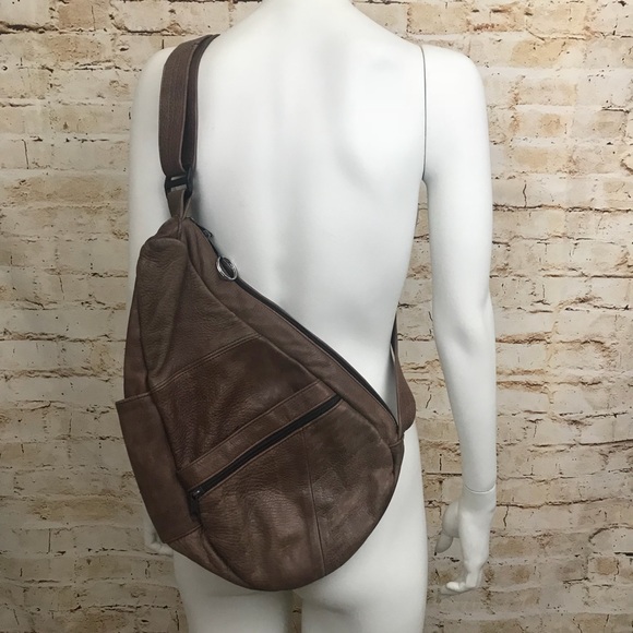 One strap leather backpack Clearance